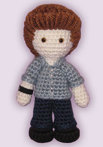 Crocheted doll amigurumi Edward Cullenfrom 