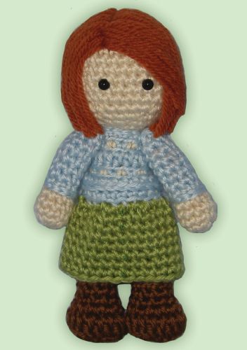 Crocheted doll amigurumi Ginny (Weasley) Potterfrom 