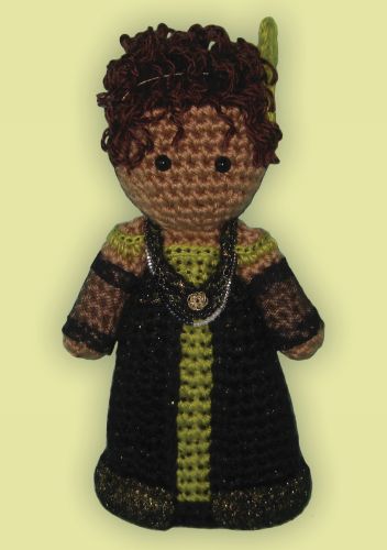 Crocheted doll amigurumi Hélènefrom 