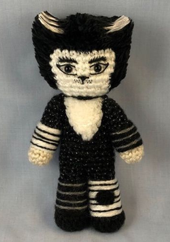 Crocheted doll amigurumi Mr. Mistoffeleesfrom 