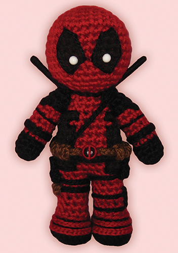 Crocheted doll amigurumi Deadpoolfrom 