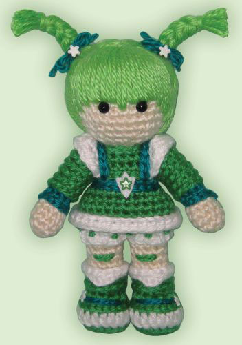 Crocheted doll amigurumi Patty O’Greenfrom 