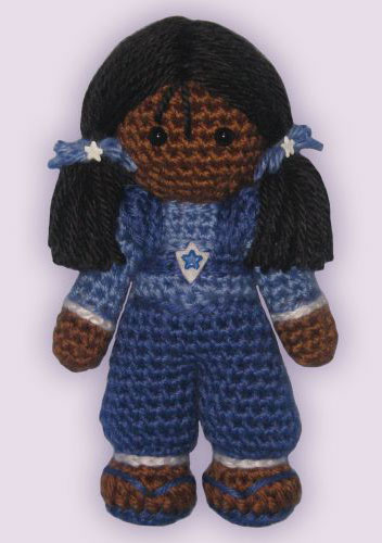 Crocheted doll amigurumi Indigofrom 