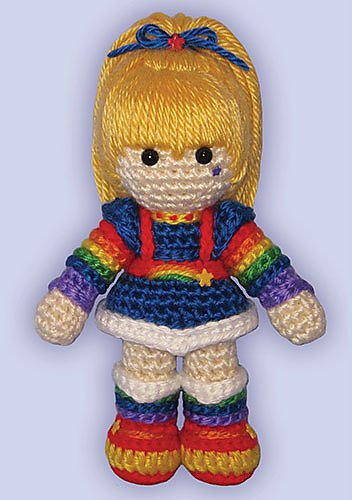 Crocheted doll amigurumi Rainbow Britefrom 