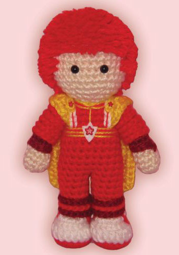 Crocheted doll amigurumi Red Butlerfrom 