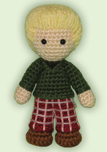 Crocheted doll amigurumi Roger Davisfrom 