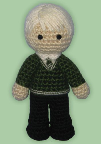 Crocheted doll amigurumi Scorpius Malfoyfrom 