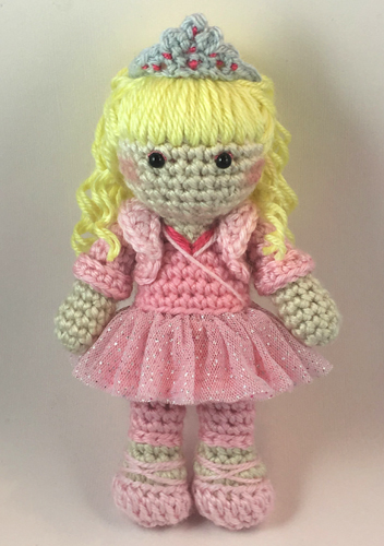 Crocheted doll amigurumi Veruca Saltfrom 