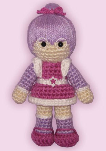 Crocheted doll amigurumi Shy Violetfrom 