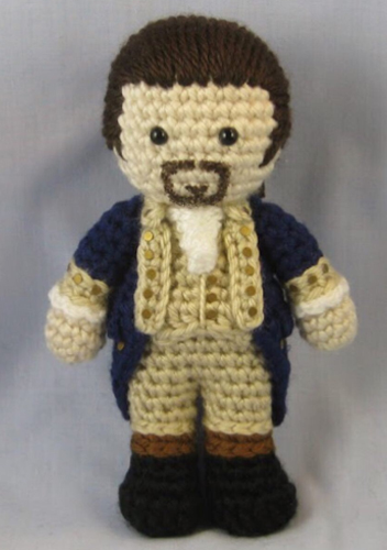 Crocheted doll amigurumi Alexander Hamiltonfrom 