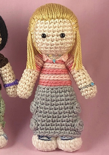 Crocheted doll amigurumi Anna Konefrom 