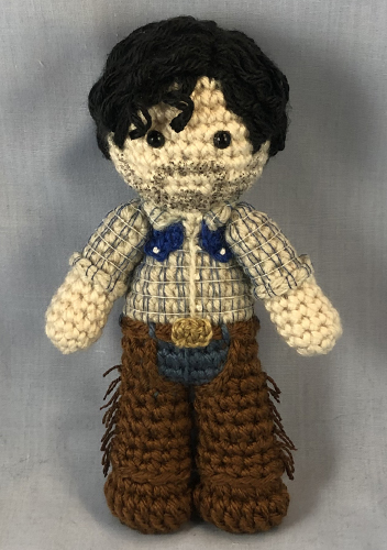 Crocheted doll amigurumi Curly McClainfrom 