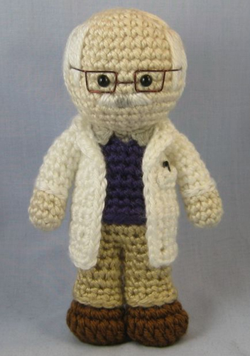 Crocheted doll amigurumi Doctor Dadfrom 