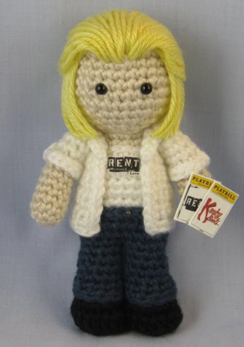 Crocheted doll amigurumi Fan Dollfrom 