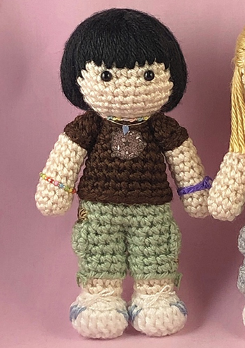 Crocheted doll amigurumi Maya Ishii-Petersfrom 